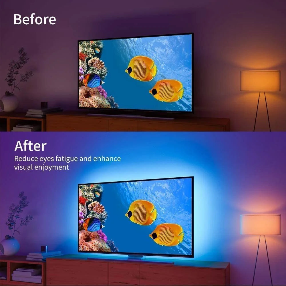 Tasma LED USB 5V do telewizora z sterowaniem przez aplikację, elastyczna taśma RGB5050 30 diod/m, podświetlenie LED telewizora, oświetlenie pokoju i sypialni